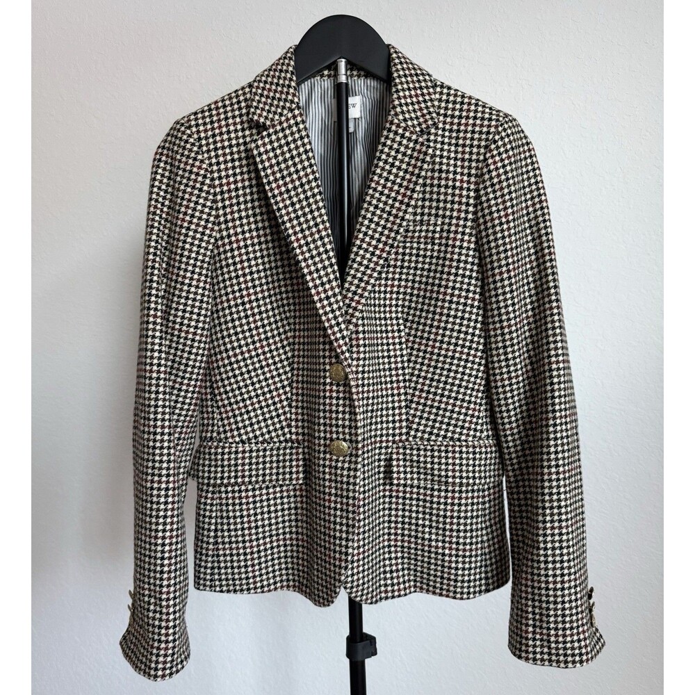 J.Crew Women’s Schoolboy Houndstooth Blazer Old Money Academia Size 4